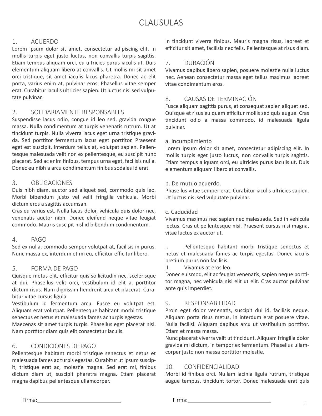 Modelo de Contrato Premium - Caracteristicas - Recurso Legal